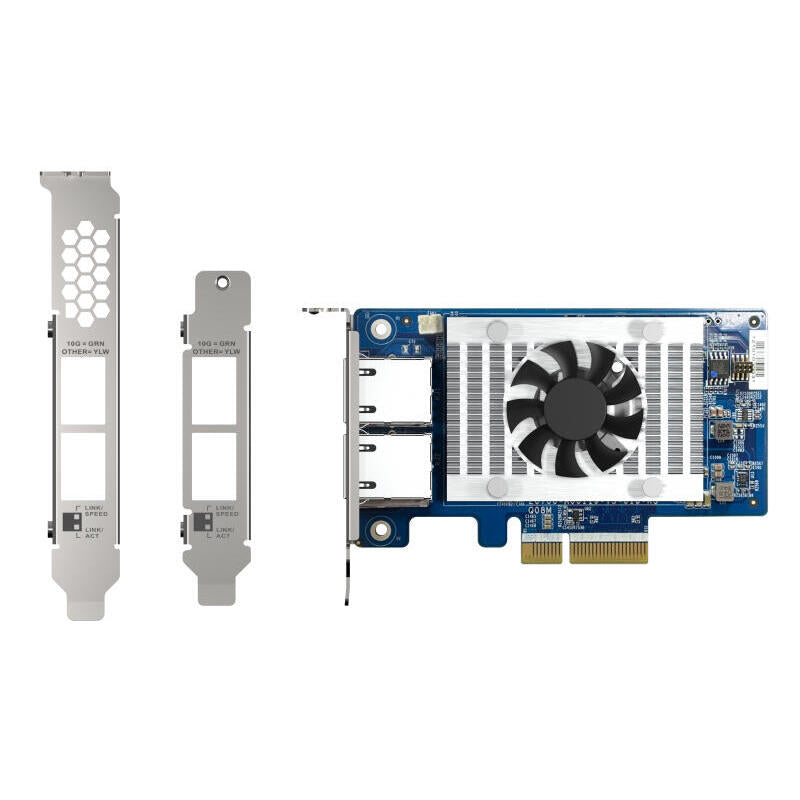 Qnap Qxg-10g2t-X710 Tarjeta De Expansion De Red De 10 Gbe, Intel X710 De Dos Puertos, 4xpcie Para Nas Con Pcie
