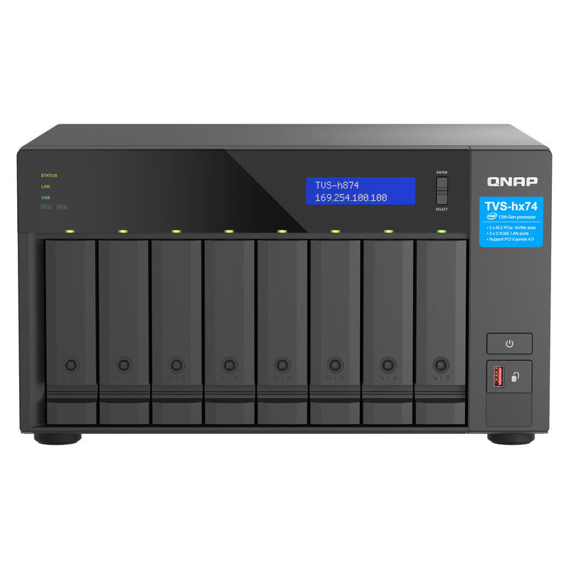 Qnap Tvs-H874 Nas Torre Ethernet Negro