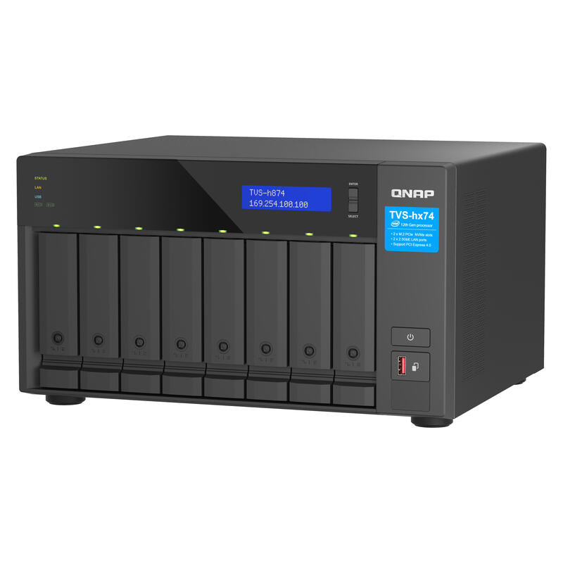Qnap Tvs-H874 Nas Torre Ethernet Negro