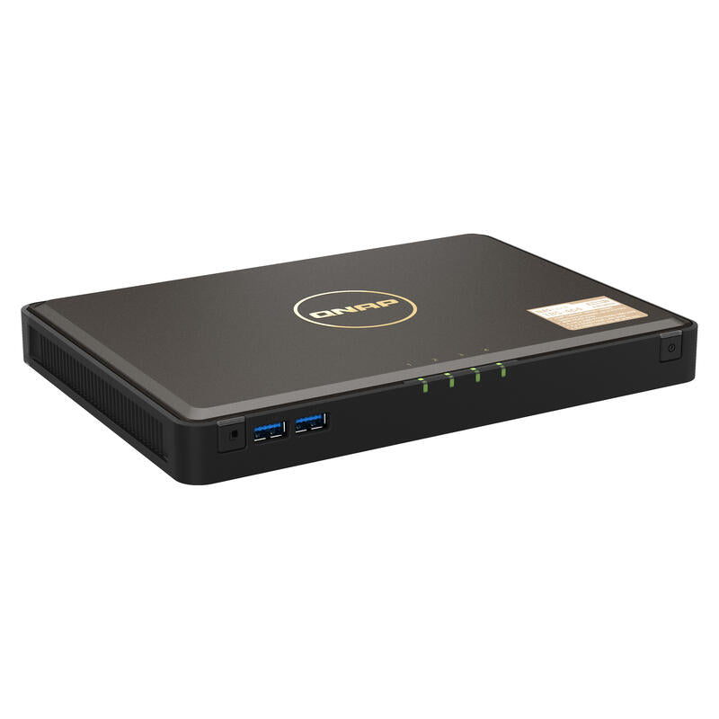 Qnaptbs-464 Nasbook Servidor Nas 4 Compartimentos Raid Raid 0 1 5 6 10 Ram 8gb 2.5 Gigabit Ethernet Iscsi Soporta