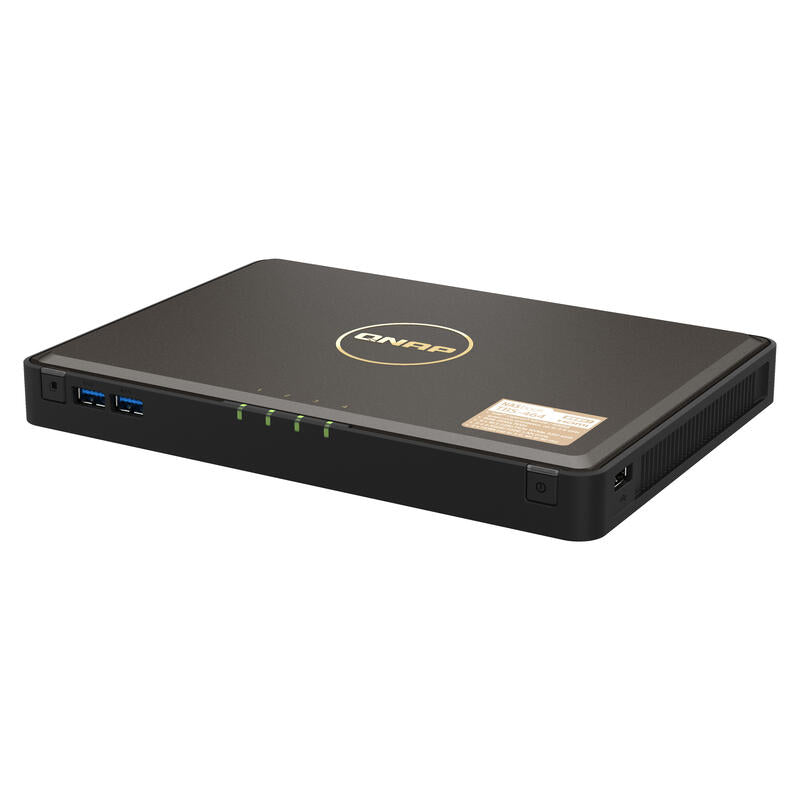Qnaptbs-464 Nasbook Servidor Nas 4 Compartimentos Raid Raid 0 1 5 6 10 Ram 8gb 2.5 Gigabit Ethernet Iscsi Soporta