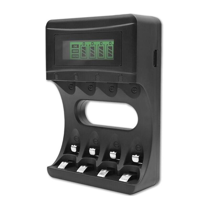 Qoltec 50654 Battery Charger For Ni Mh Type R03 Aaa R6 Aa 1800ma