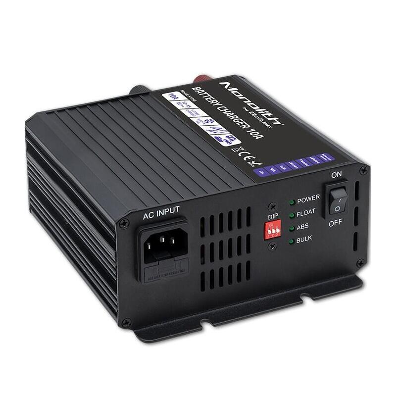 Qoltec 51958 Smart Monolith Charger For Lifepo4 Agm Gel Sla Batteries 10a 12v