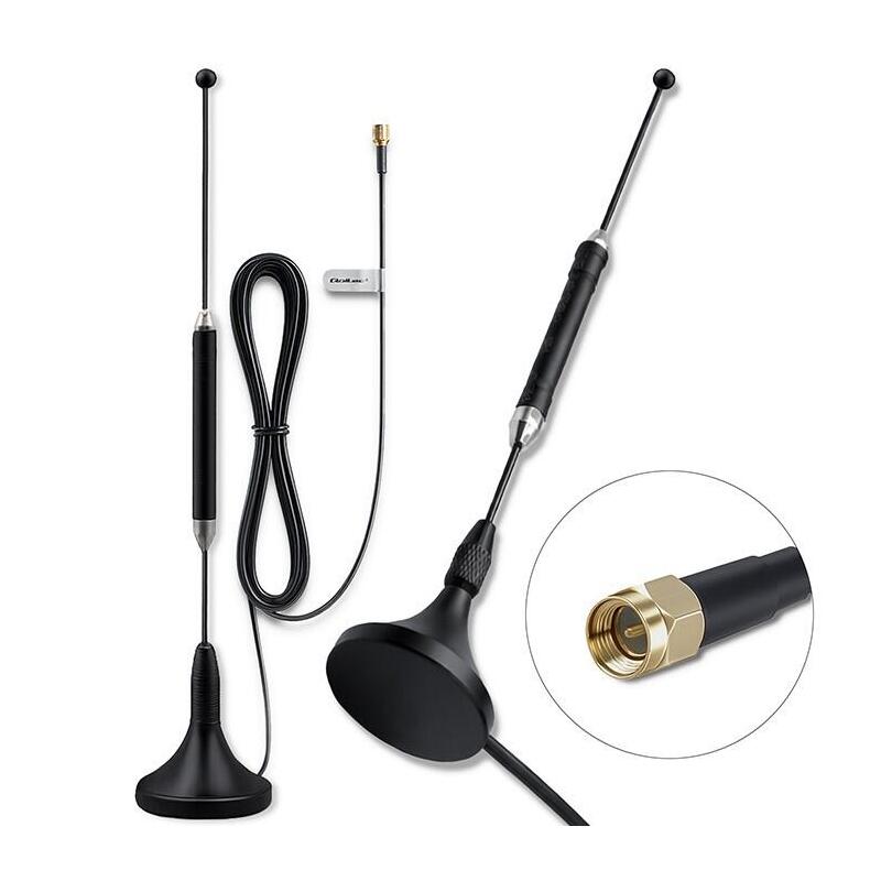 Qoltec 57059 4g Lte Antenna With Magnetic Base 5dbi Omnidirectional Indoor 600 2700 Mhz Sma 3m