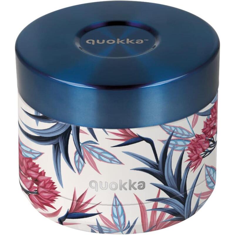 Quokka Blue Garden 360 Ml  Recipiente Hermético Térmico Para Comida De Acero Inoxidable
