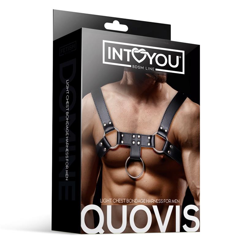 Quovis Arnés Masculino De Pecho En Cuero Vegano