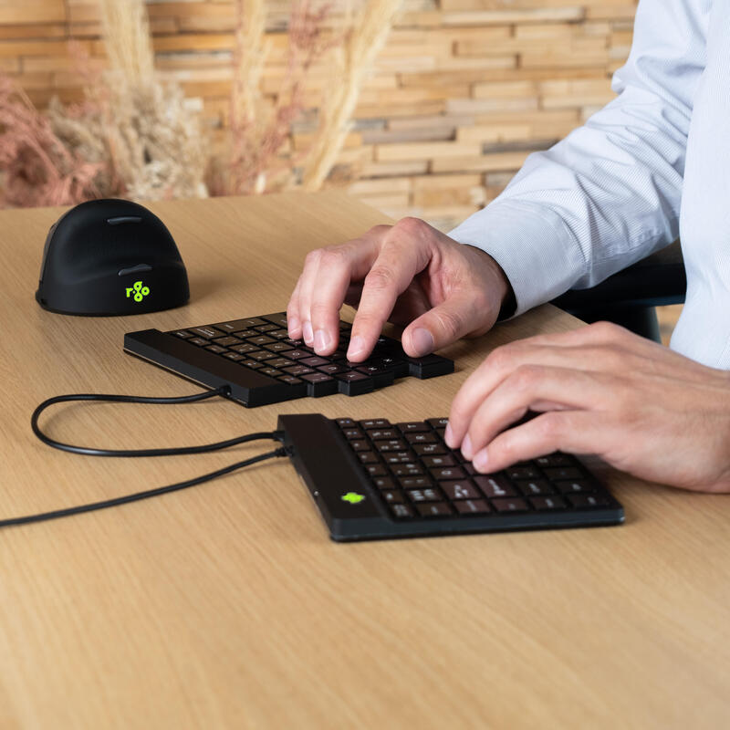 R-Go Tools R-Go Split Teclado Ergonómico, Qwerty [Es], Negro, Cableada