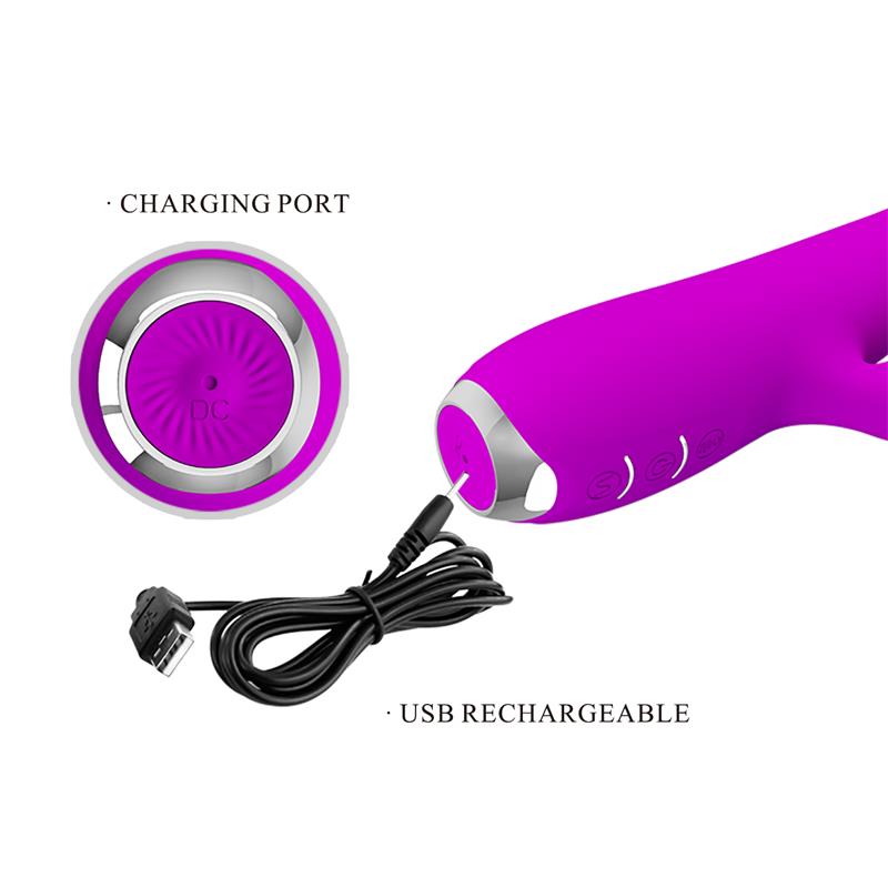 Pretty Love - Rachel Vibrador Recargable Con Succionador Morado