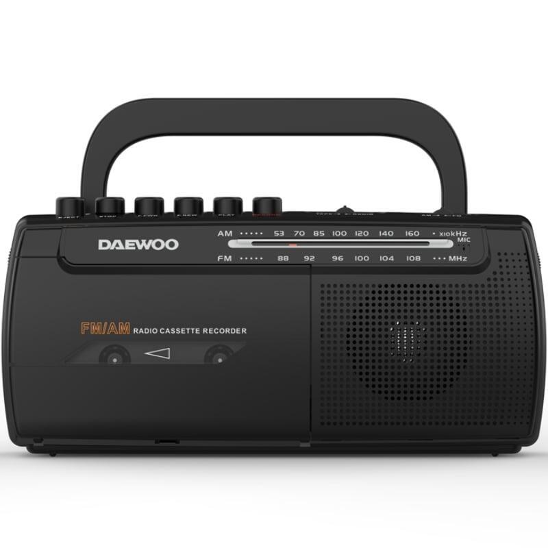 Radio Cassete Daewoo Dw1108 Con Cable A Pilas Negra
