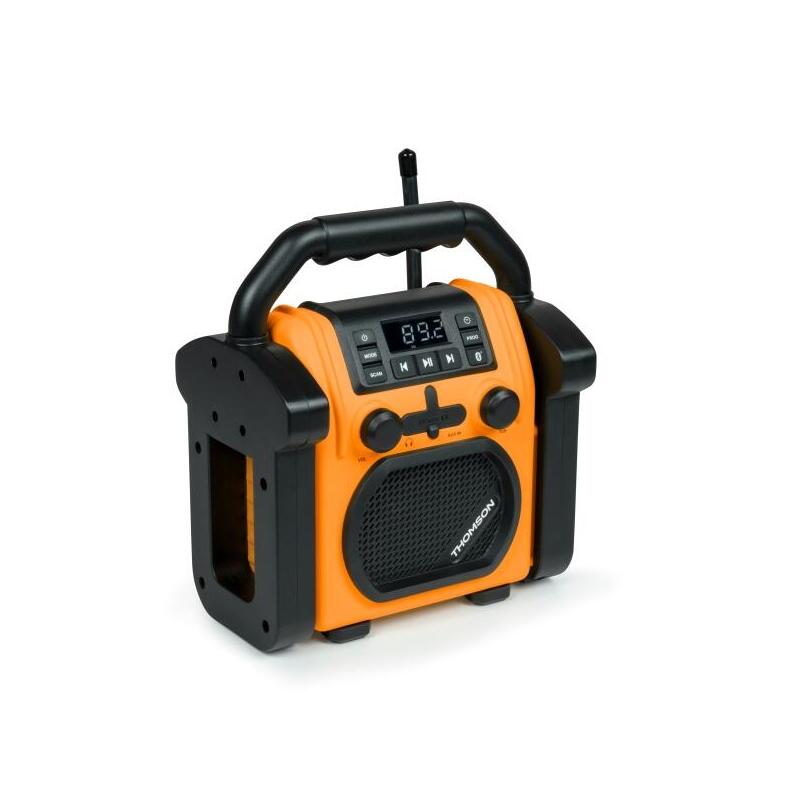 Radio Thomson Wkr60bt  Y Altavoz 30w  - Resistente A Salpicaduras Y Polvo -  Color Naranja