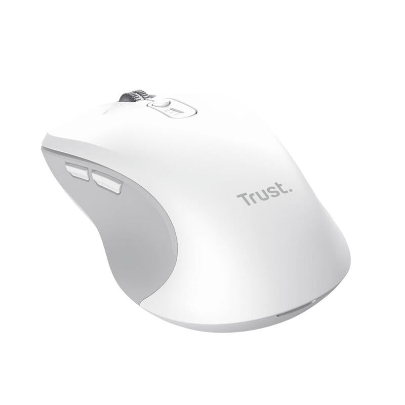 Ratón Ergonómico Inalámbrico Trust Ferro Hasta 3200 Dpi Blanco