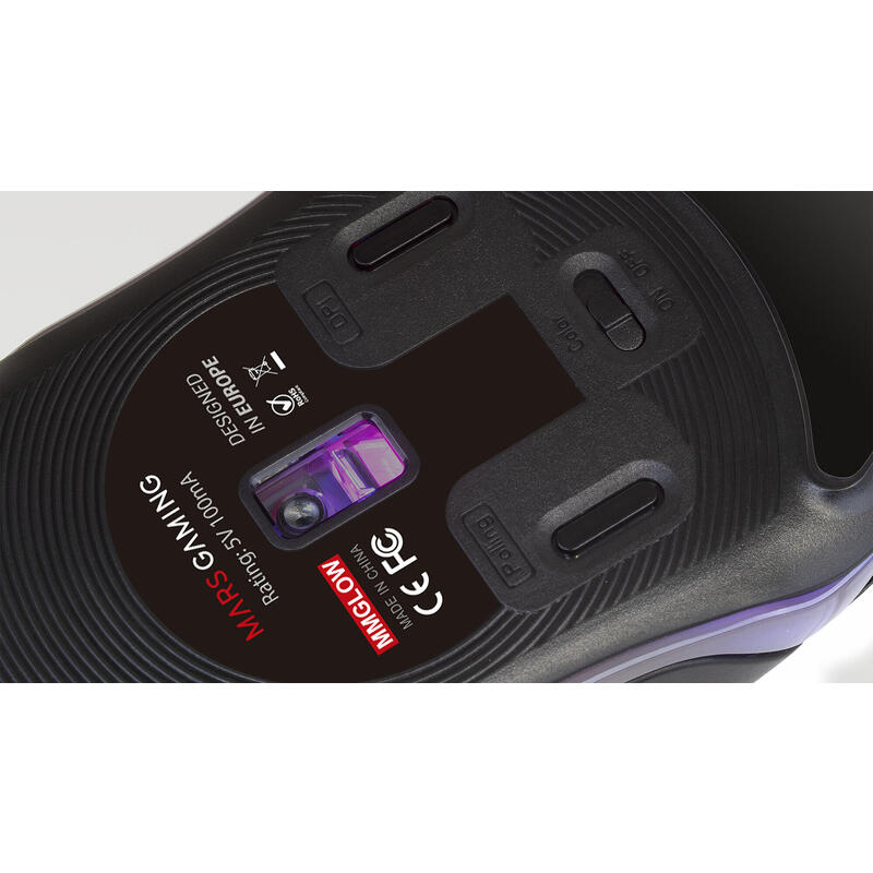 Ratón Gaming Mars Gaming Mmglow Hasta 12800dpi Negro