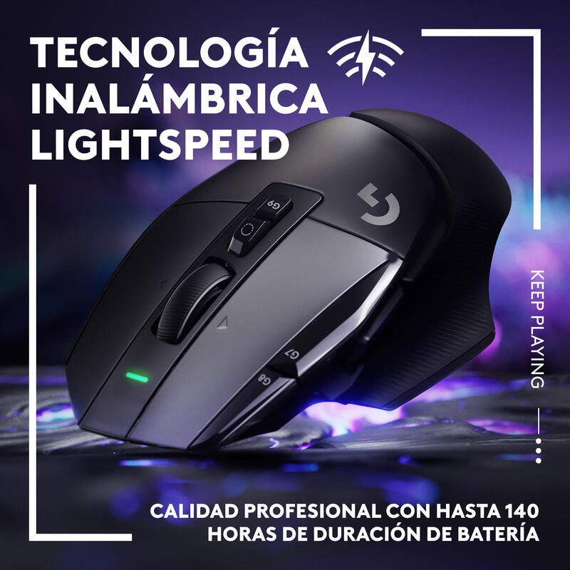 Raton Logitech G G502 X Lightspeed Gaming Optico Inalambrico 25600ppp Negro