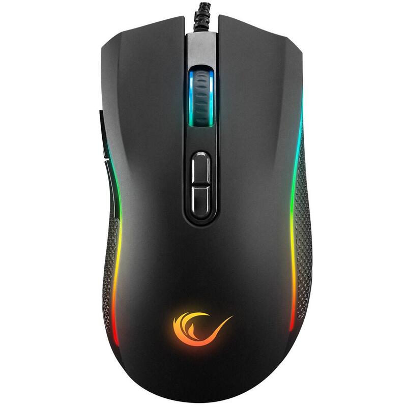 Ratón Rampage Smx-R44v2 12800 Dpi Rgb Led 1khz Huano Makro Negro