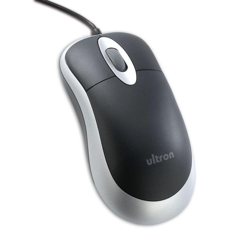 Ratón Ultron Um-100 Basic Óptico Usb Negro/Plata Retail