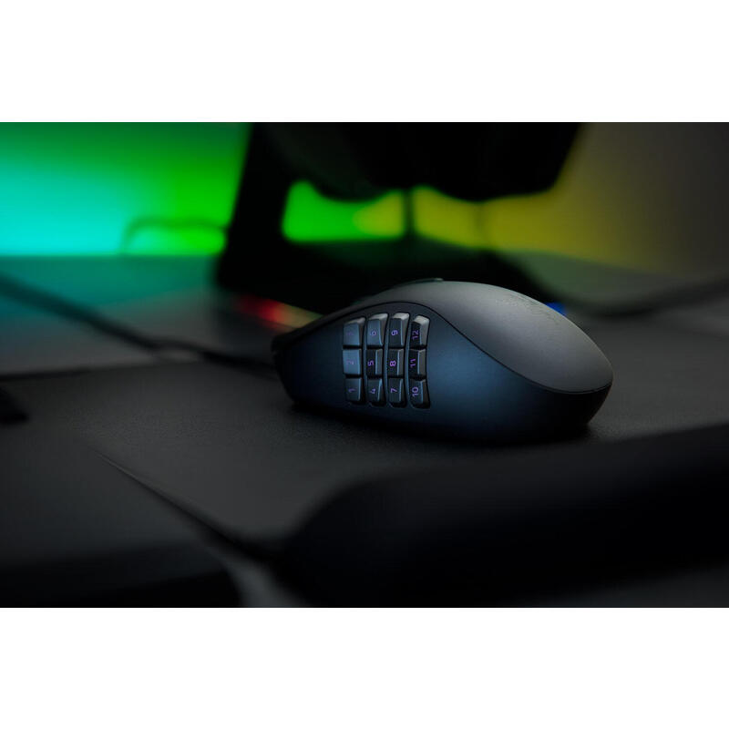 Razer  Raton Naga Trinity Gaming Negro/Verde 16000dpi/19 Botones/Iluminacion/Usb Rz01-02410100-R3m1