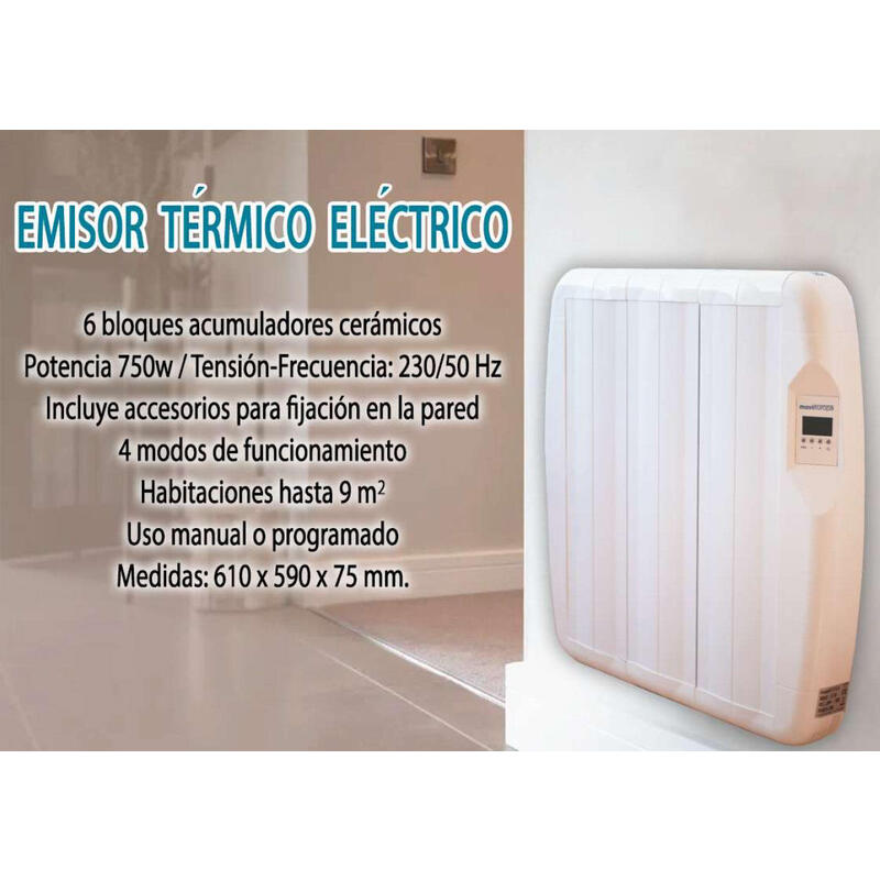 Reacondicionado Emisor Termico Dig.6 Elementos 750w-Tara