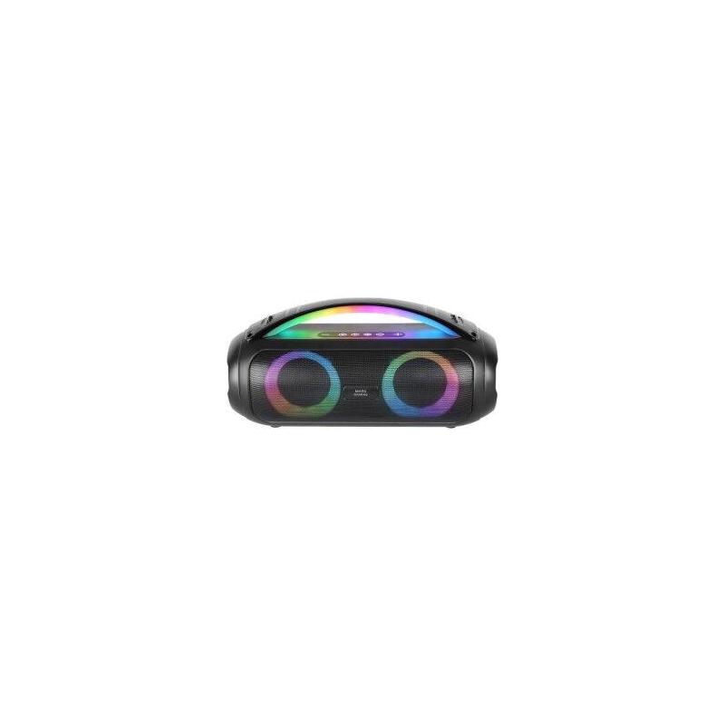 Reacondicionado - (Km0) Altavoz Bluetooth Portable Mars Gaming Mspulsew Negro 50w Ultrabass Rgb Bat. 8h Bt Usb Aux Fm