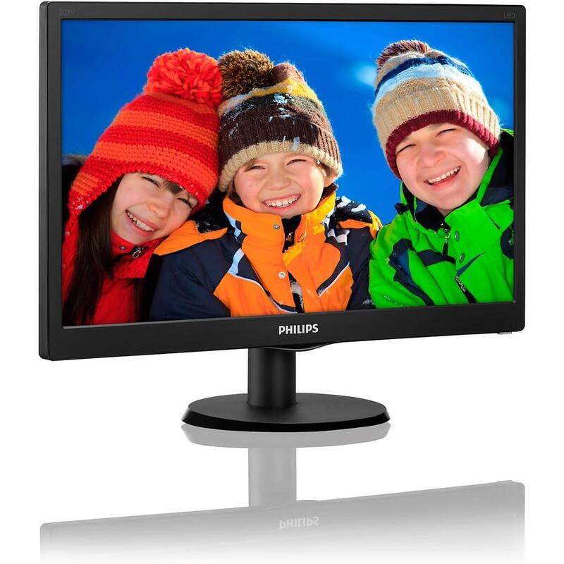 Reacondicionado Monitor Philips 18.5" Hd 196v3l 1366x768 16:9  Vga Dvi Negro