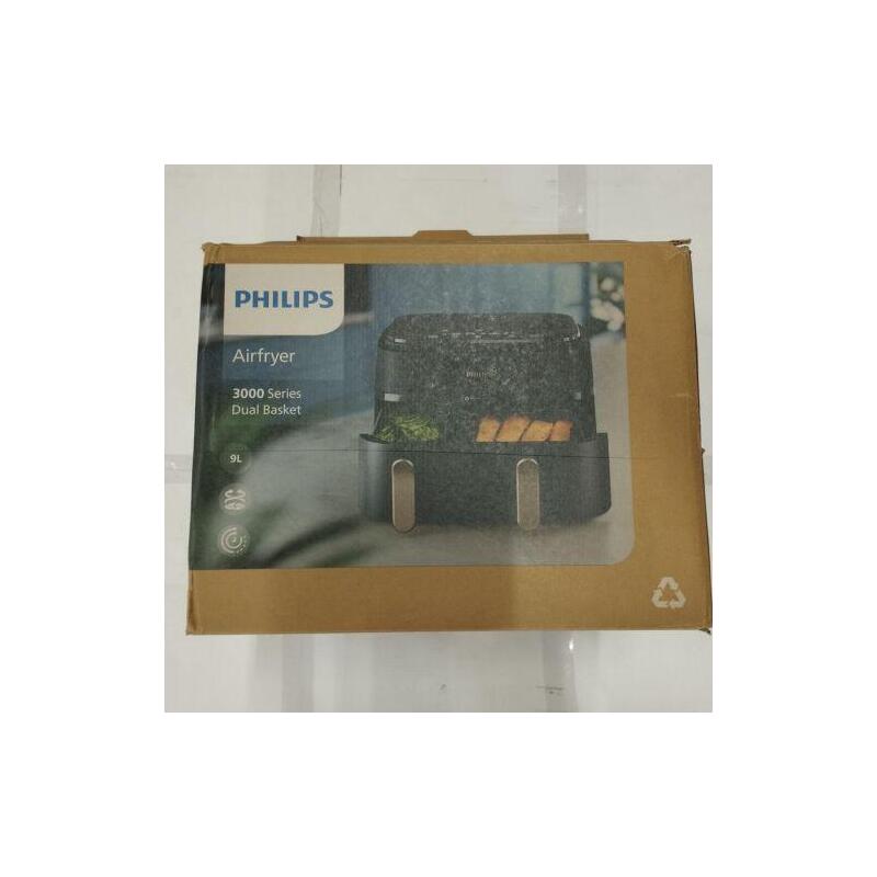 Reacondicionado - [Outlet Grade A] Philips Airfryer 3000 Series Dual Basket Na35200, 9l Black Eu 8720389032998-O