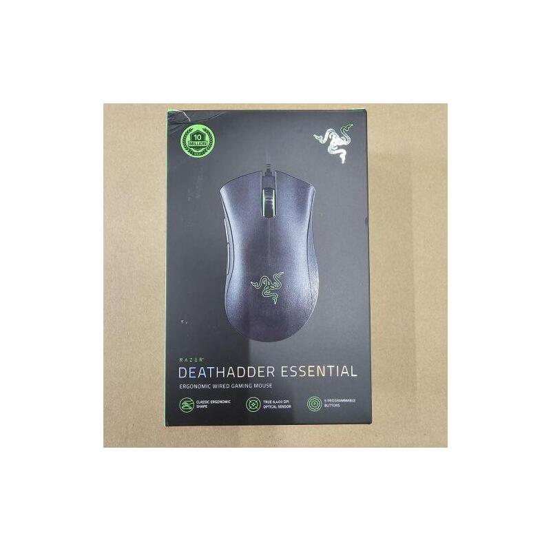 Reacondicionado - [Outlet Grade B] Razer Deathadder Essential Gaming Mouse 5 Button 6400 Dpi Black Eu (Rz01-03850100-R3m1) 8886419333265-O