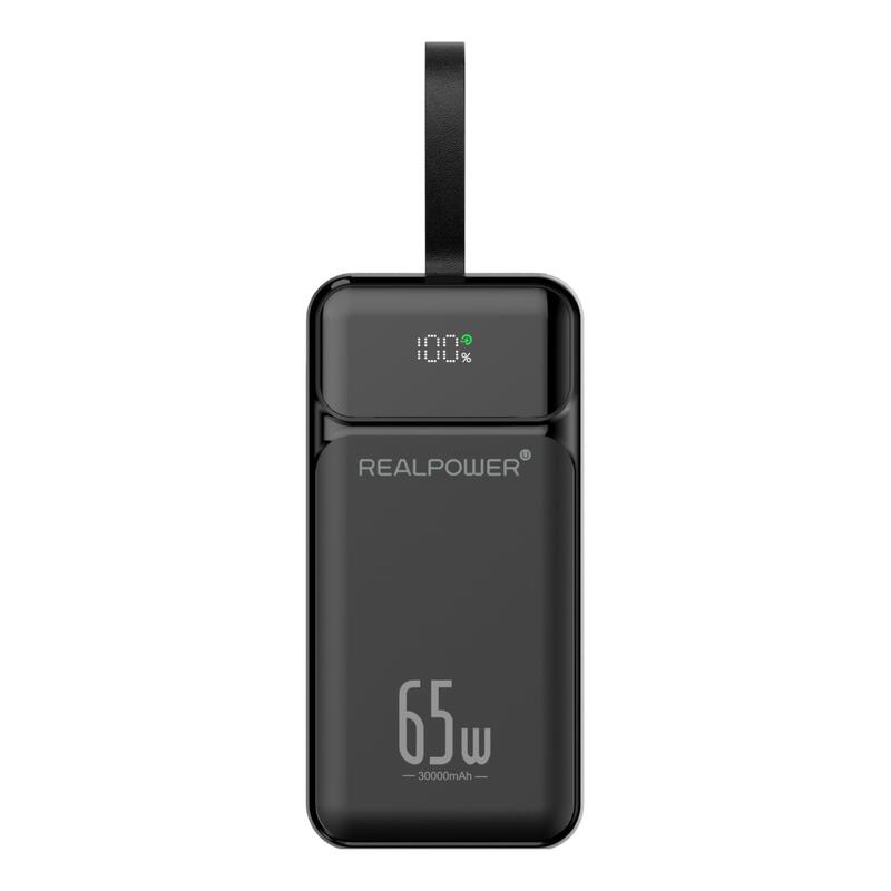 Realpower Pb-27000 Pro,27.000mah,65w,2x Usb-A,2x Usb-C,Negro