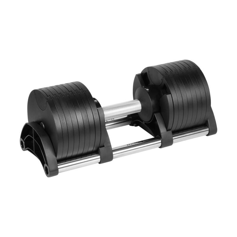 Rebel Active Mancuerna Automática De Hierro Fundido 36 Kg, Incrementos De 2 Kg