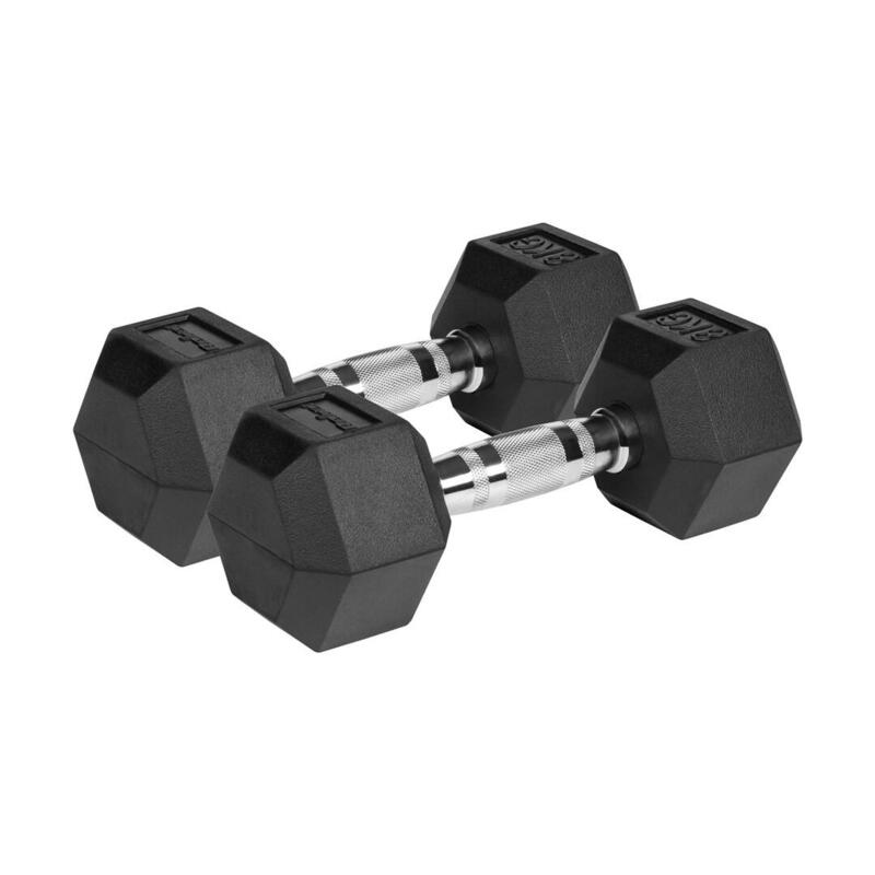 Rebel Active Mancuernas De Hierro Fundido Recubiertas De Goma 2x8 Kg