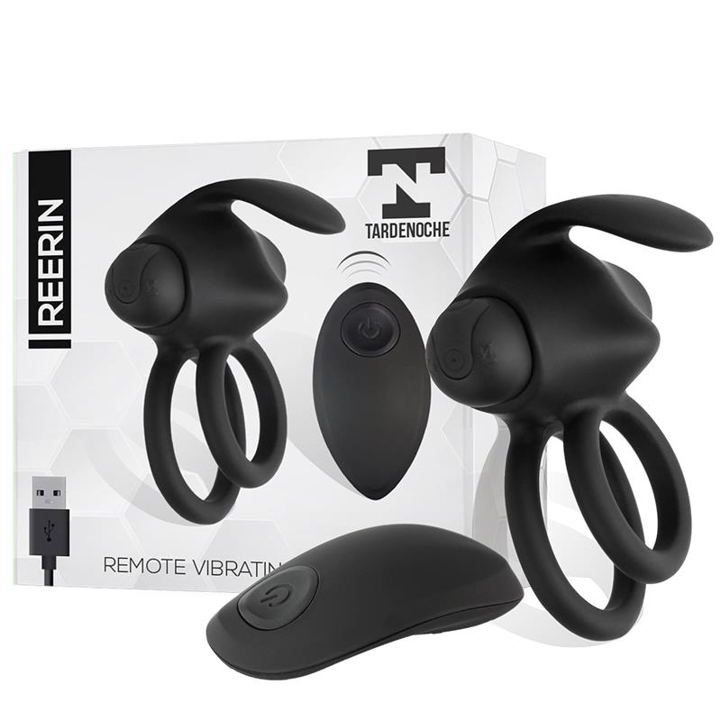Anillo Vibrador  Reerin Usb Dual Control Remoto Usb Silicona
