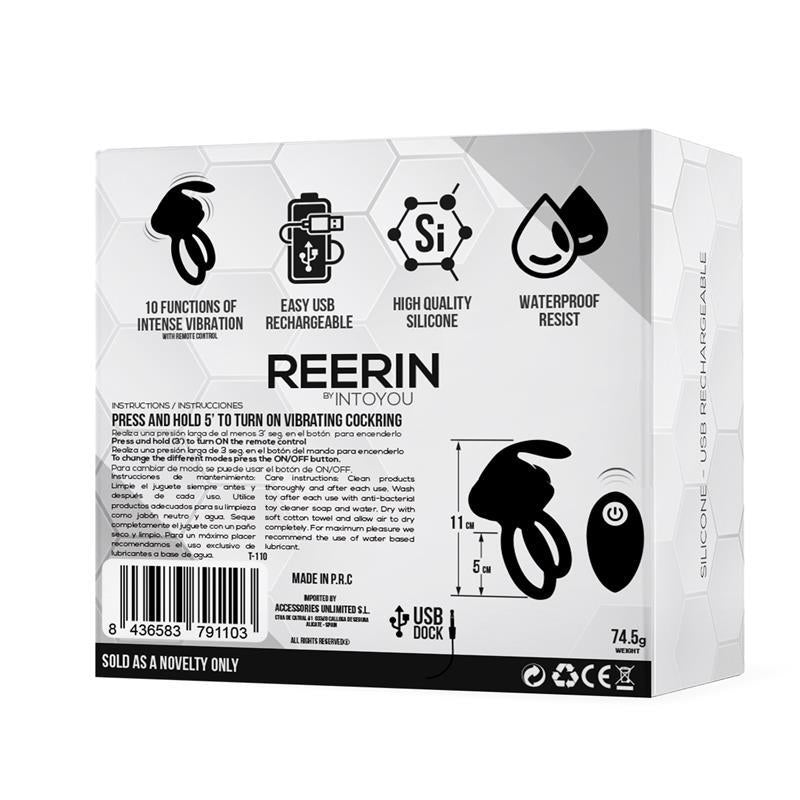 Anillo Vibrador  Reerin Usb Dual Control Remoto Usb Silicona
