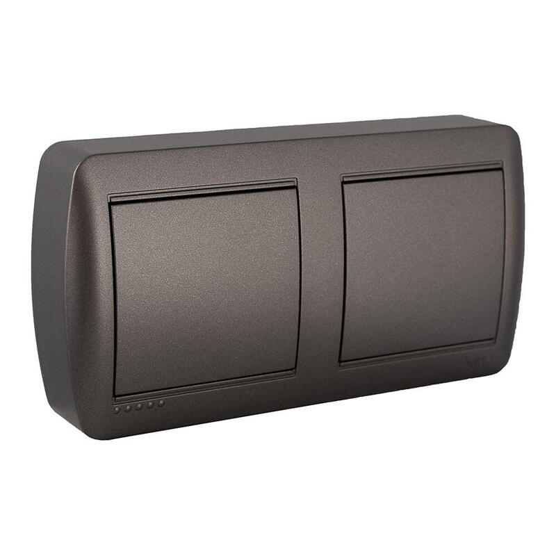 Registro Doble De Empalme Y Derivación. De Superficie. Serie Mural