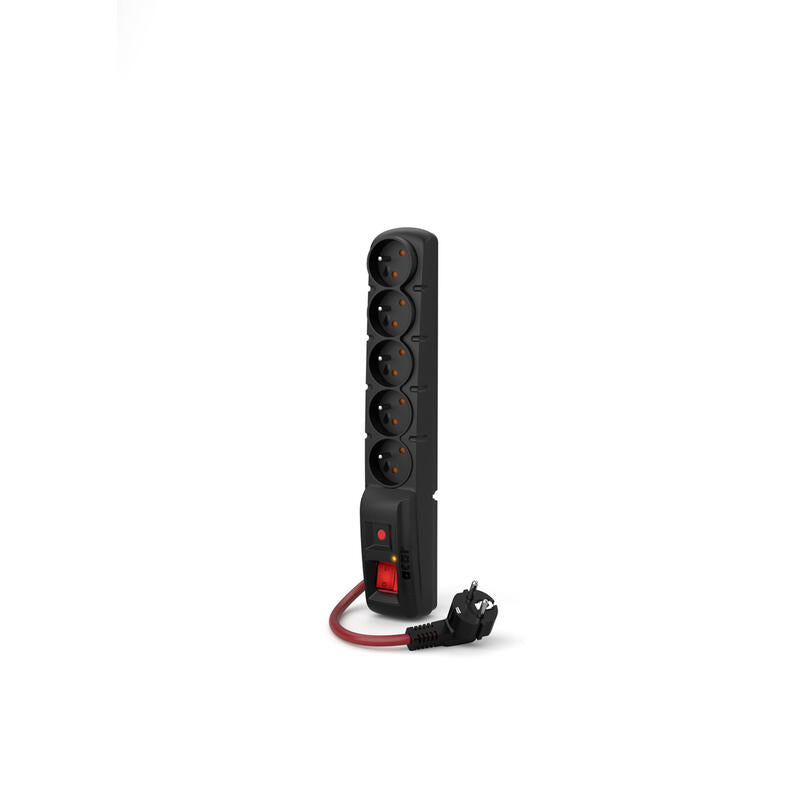 Regleta  Acar F5 Power Negro 5 Salidas Ac 230 V 3 M