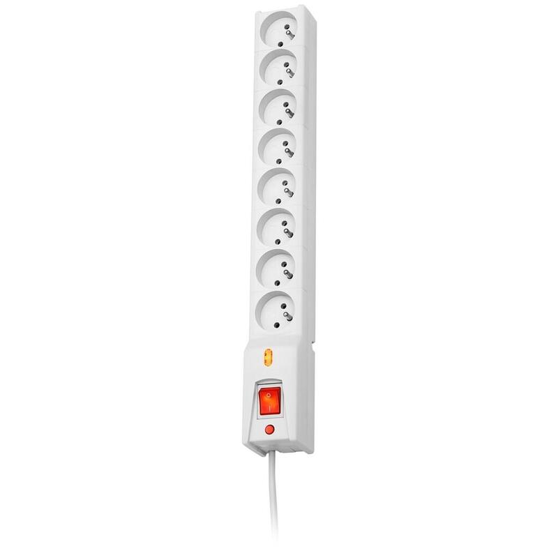 Regleta Con Protección Contra Sobretensiones Lx 810, 1l, 3,0m, Gris