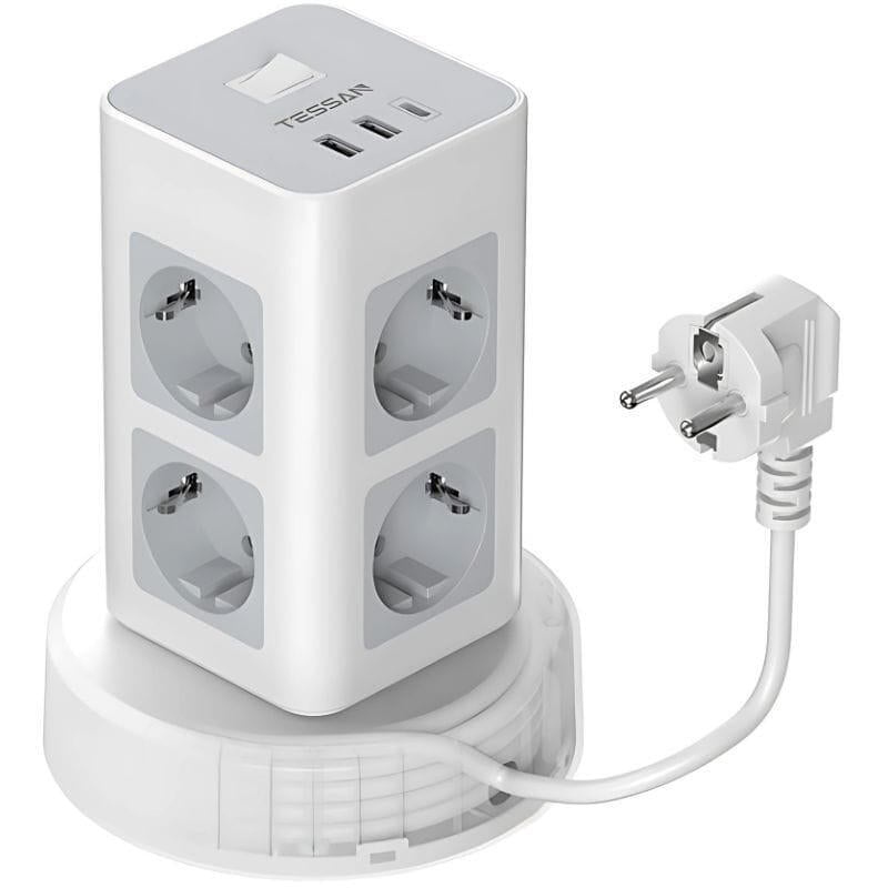 Tessan Tps03rx-De-C 8 Tomas Ca + 2 Usb-A + 1 Usb-C