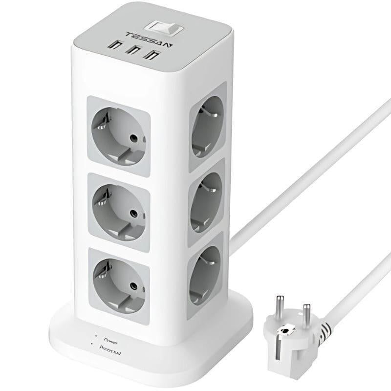 Tessan Ts-Tps04-De 12 Enchufes Schuko + 3 Usb