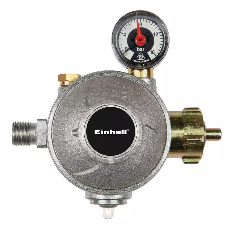 Regulador De Presión Interior Einhell 2332399, 50mbar, Reductor De Presión Para El Funcionamiento De Calentadores De Gas En Interiores 2332399