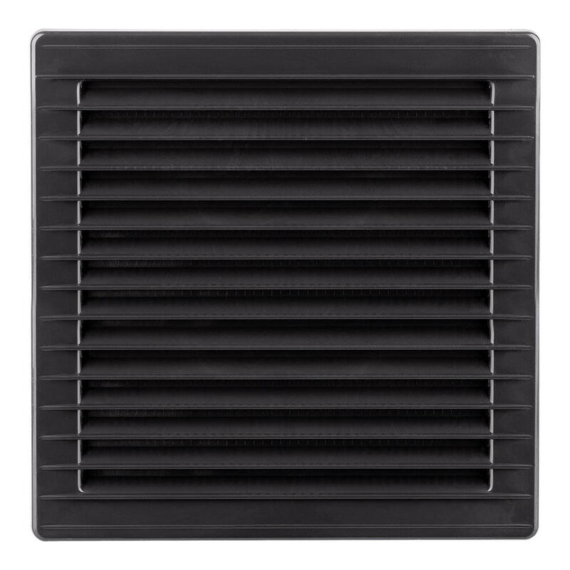 Rejilla Ventilación Cuadrada Empotrable Ajustable Ø 80-150 Con Mosquitera 170x170x11,5mm Abs Gris Antracita