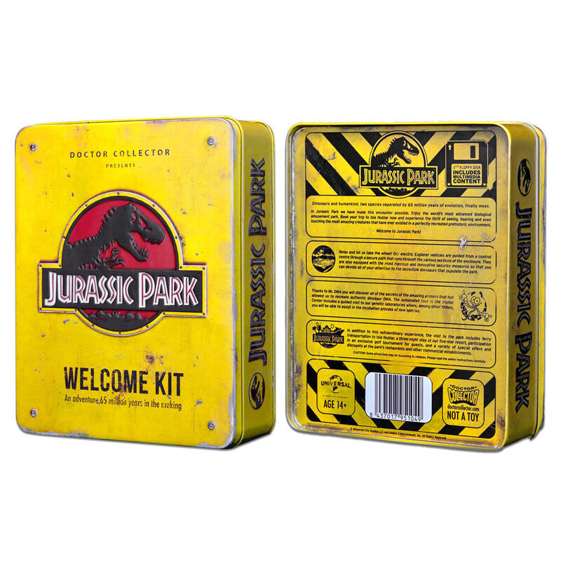 Replica Jurassic Park Caja Metal Welcome Kit Standard Re-Issue