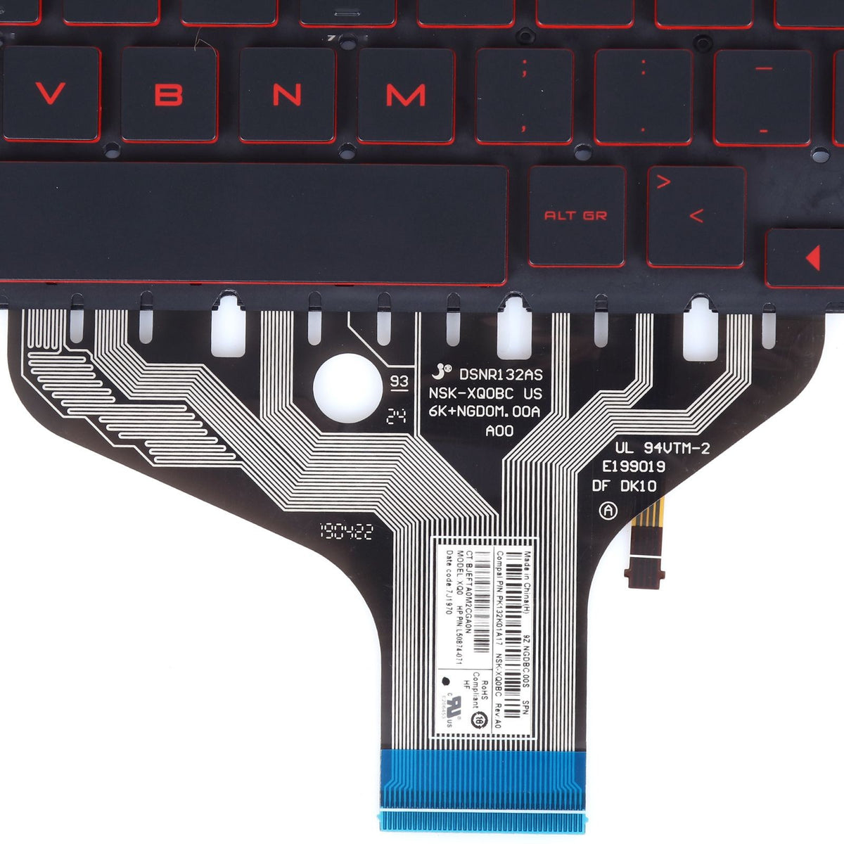 Teclado Retroiluminado Para Portátil Hp 17-Cb 12-0405A-Wx01-T01