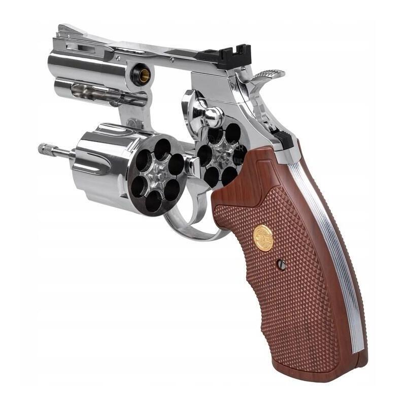 Rewolwer Pistola De Aire Ranger Python 357 Magnum 2,5" Chrom Kwc Kal. 4,5 Bbs 6-Strz. Full Metal Co2 (Aakcmd661bzb)