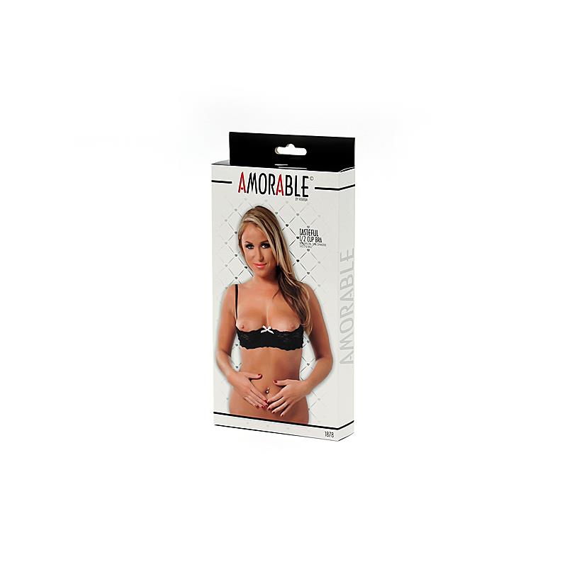 Rimba Amorable Sujetador Con Copas Abiertas Color Negro Talla (Interno):L
