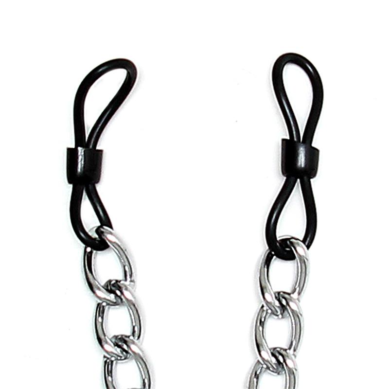 Pinzas Para Pezones De Caucho Rimba Bondage Play  Con Cadena