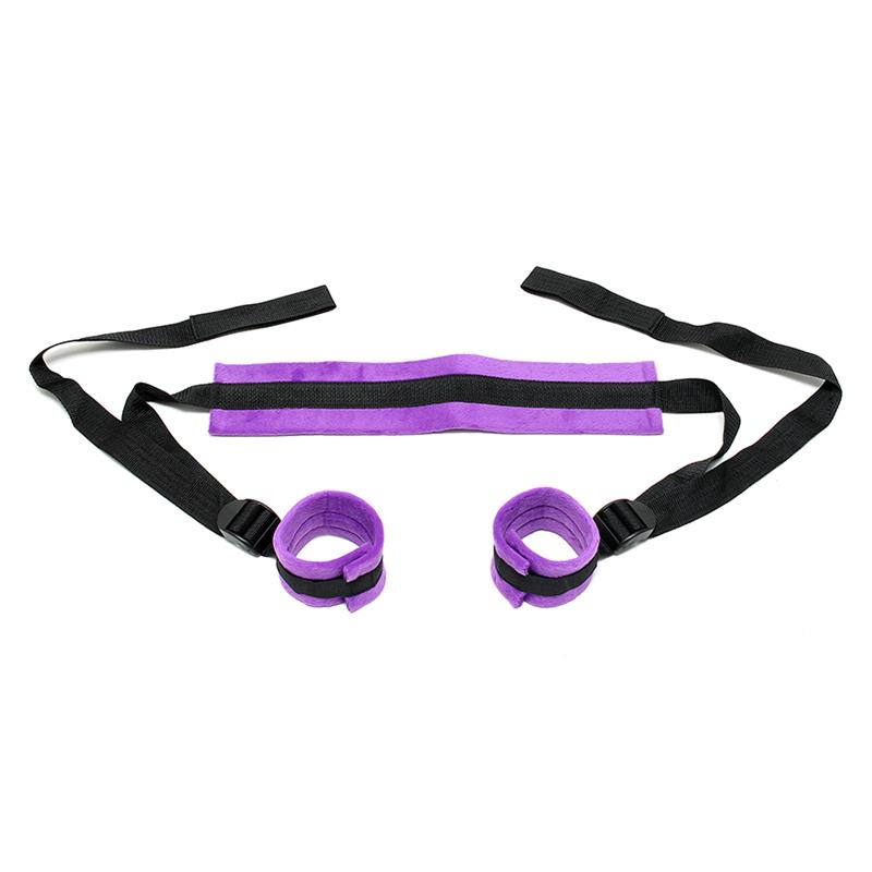 Rimba Bondage Play Set De Ataduras Ajustables Color Púrpura