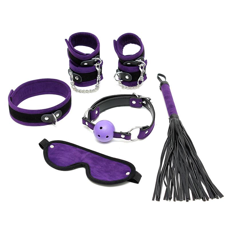 Rimba Bondage Play Set De Bondage 6 Piezas Color Púrpura