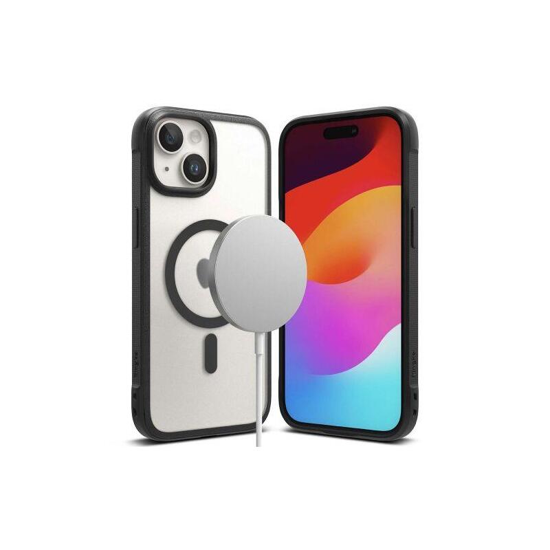 Ringke Iphone 15 Plus Case Fusion Bold Magnetic Matte Clear/ Black