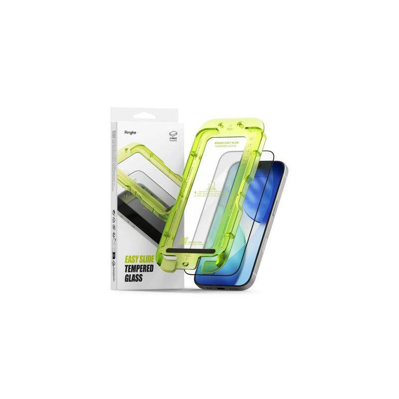 Ringke Iphone 17 Screen Protector Premium Easy Slide Tempered Glass 9h With Installation Jig (2pcs) Transparent
