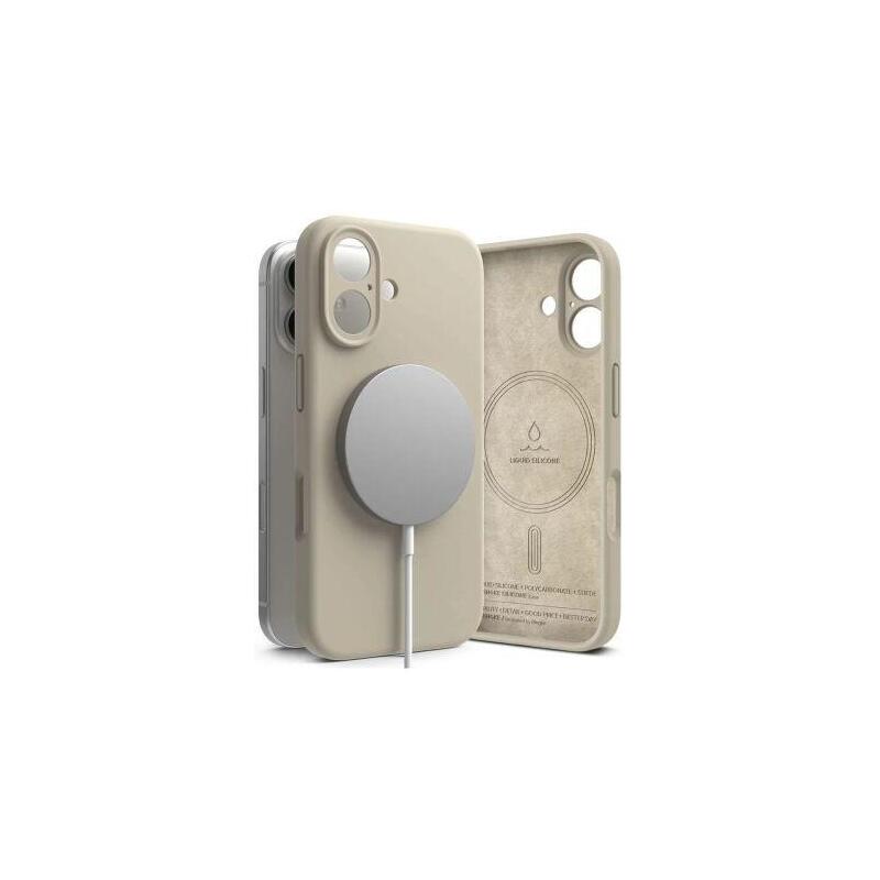 Ringke Silicone Magnetic Iphone 16 Bezowy
