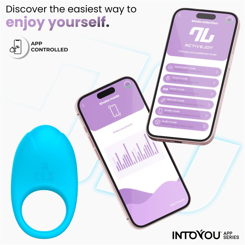 Ringo Anillo Vibrador Con App Unibody Azul