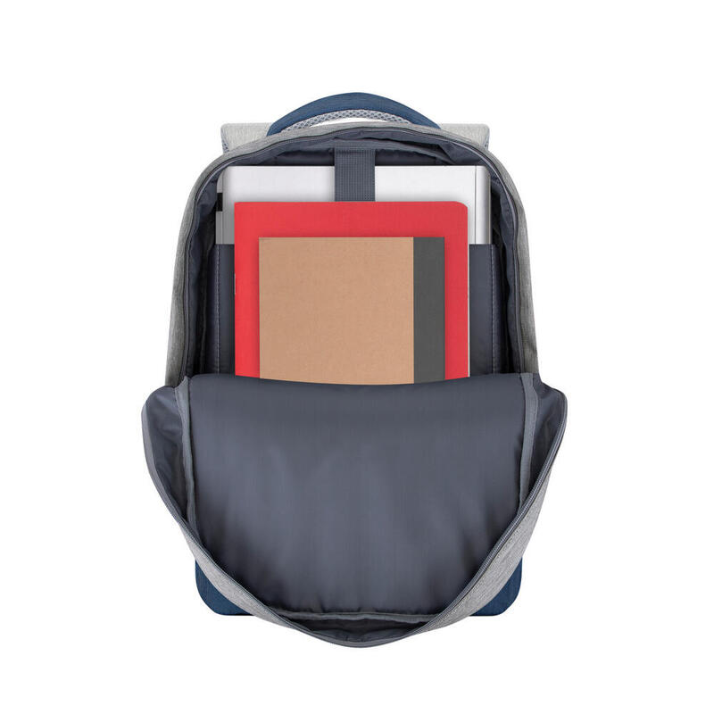 Rivacase 7562 Gris / Azul Oscuro Antirrobo Mochila Para Portátil 15.6