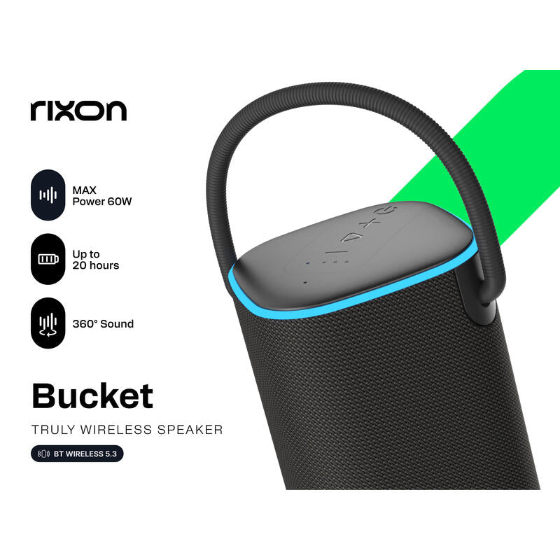 Rixon Bucket Bluetooth Speakers 60w Negro